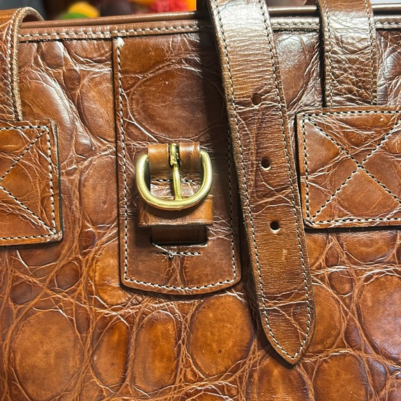 Dooney & Bourke Brown Leather Bucket Tote Bag great condition - Picture 2 of 9